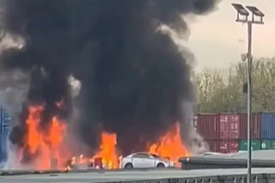 Massive Fire Engulfs Cumbernauld Industrial Estate, Sets Three Articulated Lorries Ablaze